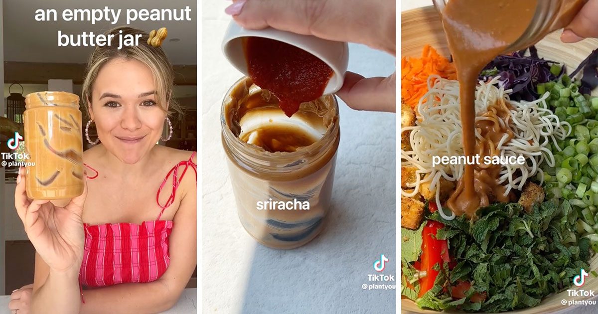 How to make Asian peanut sauce using old peanut butter jars