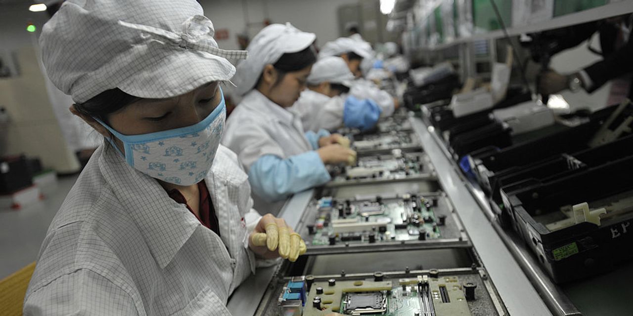 iPhone maker Foxconn exceeds expectations.  Apple stock edges up.
